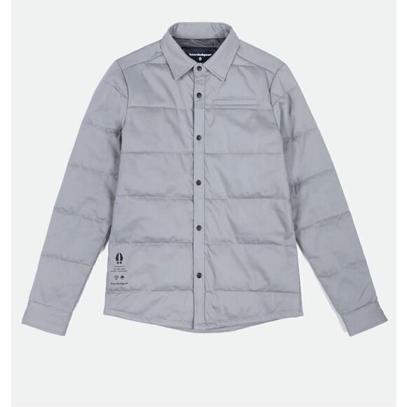 BeardedGoat NWOT Diamond Insulated Shirt Jacket  in Gray - Picture 1 of 8